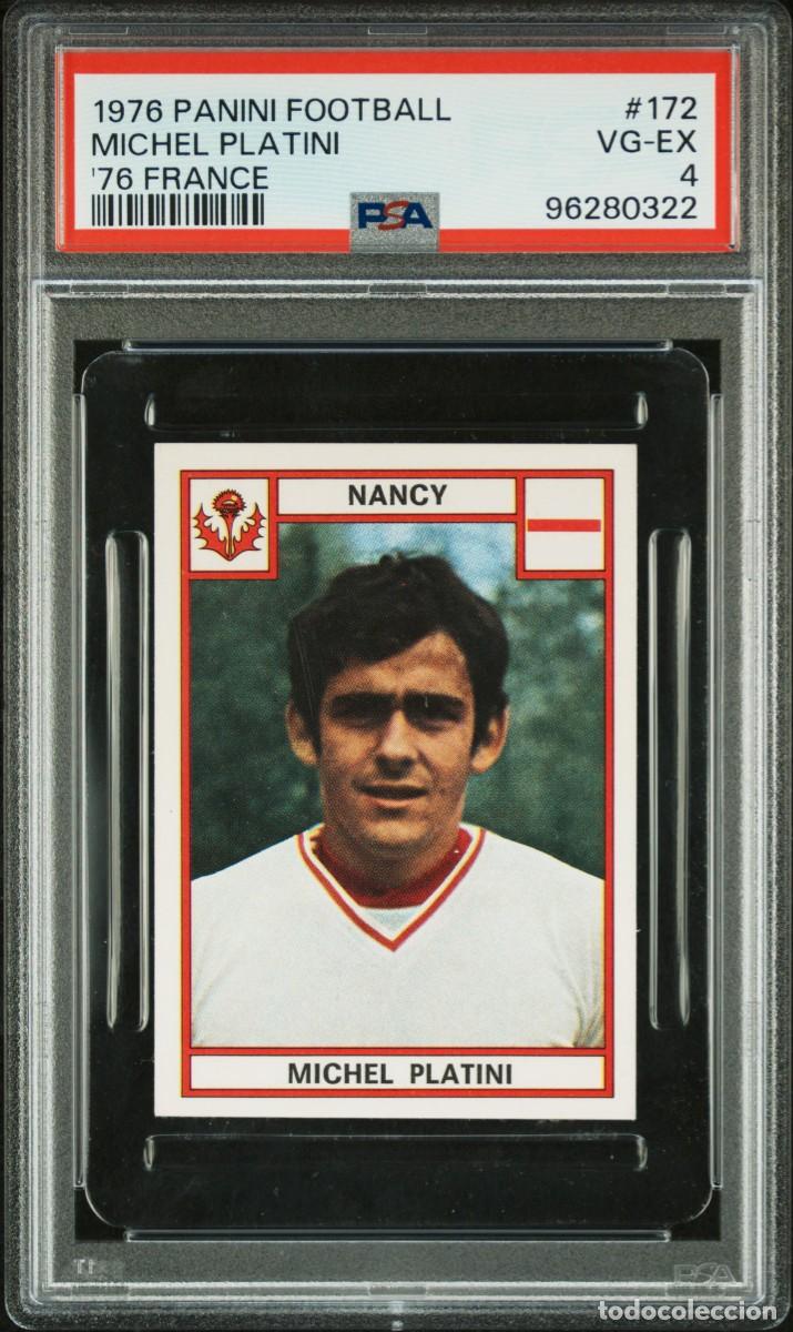 Cromos de F&uacute;tbol: Michel Platini #172 Panini Football France 1976 Psa 4