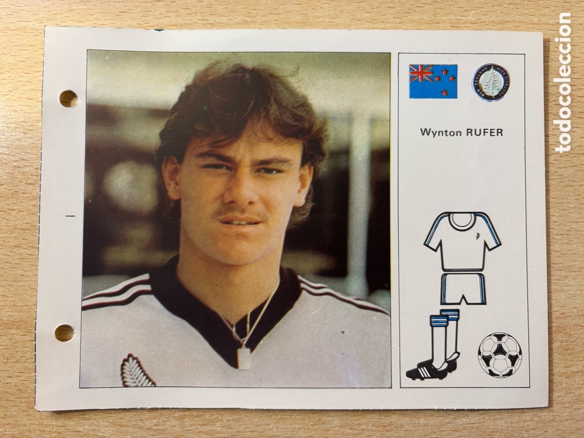 Cromos de F&uacute;tbol: # 104 Wynton Rufer Nueva Zelanda Las Estrellas del Mundial 82 mide 18x14 cm