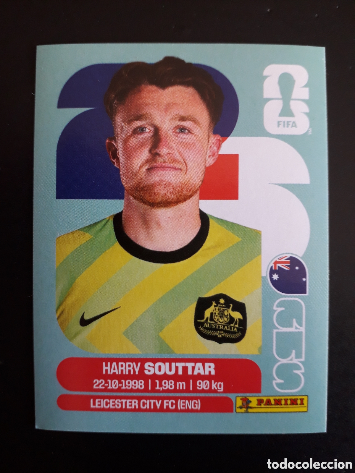 Cromos de F&uacute;tbol: SOUTTAR AUSTRALIA AUS 4 MUNDIAL F&Uacute;TBOL 2026 FIFA WORLD CUP PANINI SIN PEGAR PEDIDO M&Iacute;NIMO 3&euro;