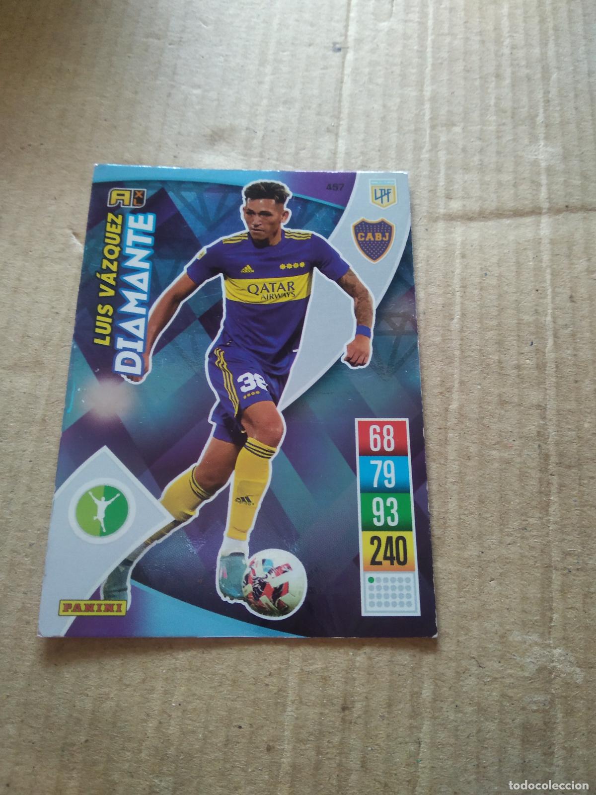 Football Stickers: 457 LUIS VAZQUEZ BOCA JUNIORS CROMO FUTBOL ARGENTINO PANINI LIGA ARGENTINA 2021-2022 ADRENALYN