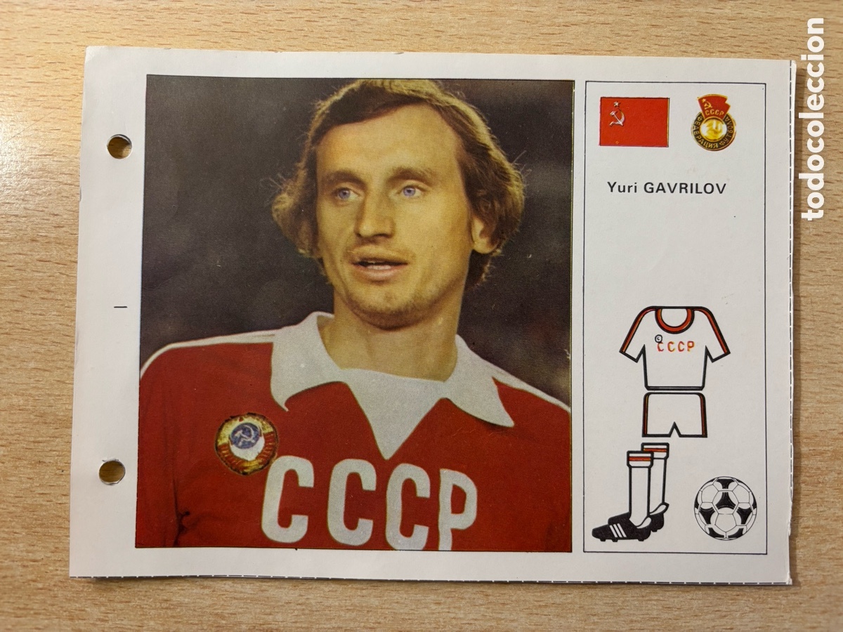 Cromos de F&uacute;tbol: # 113 Yuri Gavrilov URSS Las Estrellas del Mundial 82 mide 18x14 cm
