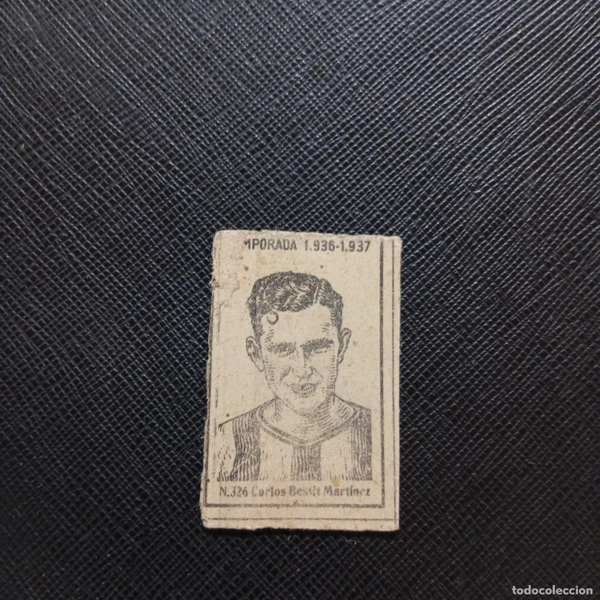 Cromos de F&uacute;tbol: 326 CARLOS BESTIT MARTINEZ ESPA&Ntilde;OL CERILLAS Y FOSFOROS 1936 1937 LIGA 36 37 CROMO - A144 PG208