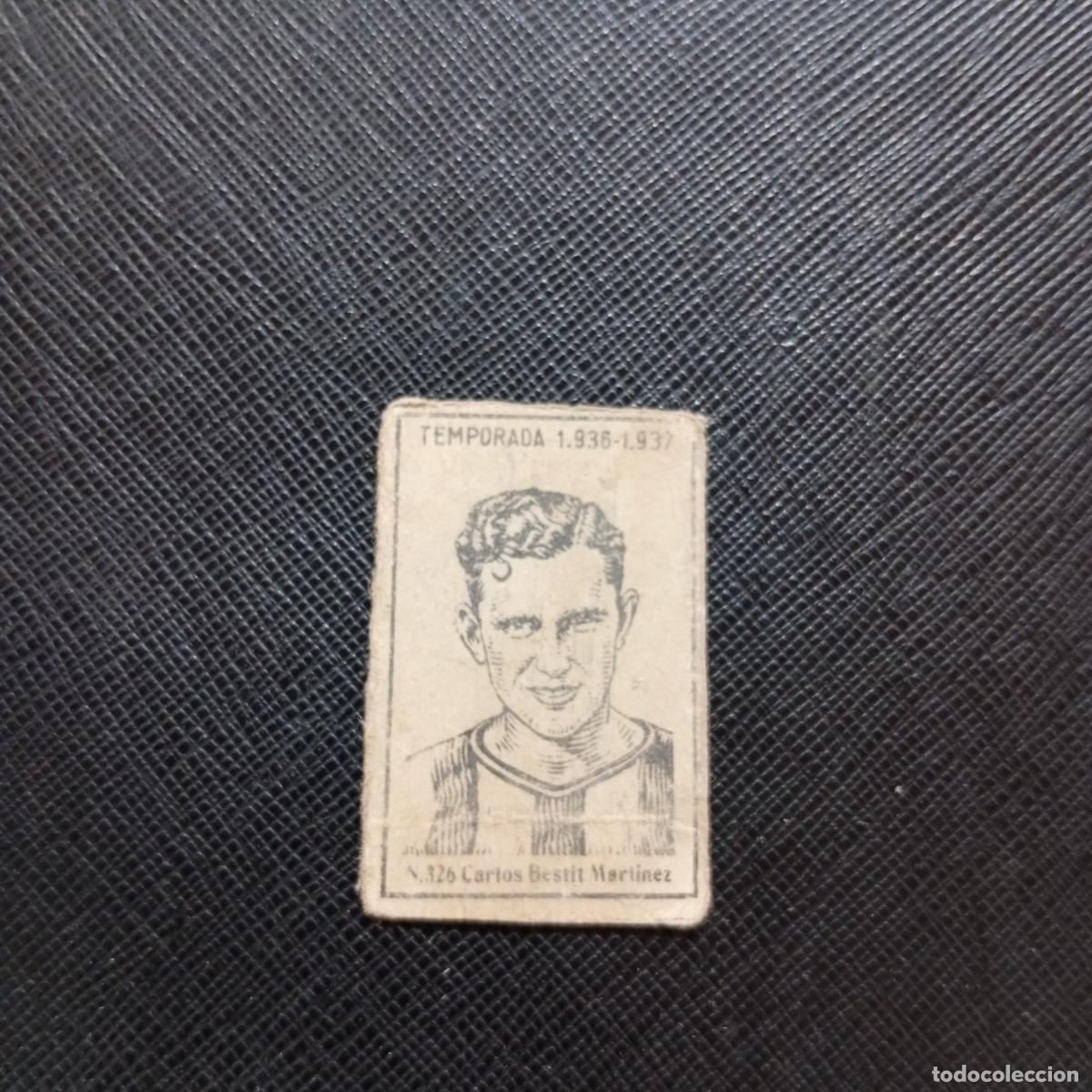 Cromos de F&uacute;tbol: 326 CARLOS BESTIT MARTINEZ ESPA&Ntilde;OL CERILLAS Y FOSFOROS 1936 1937 LIGA 36 37 CROMO - A144 PG307