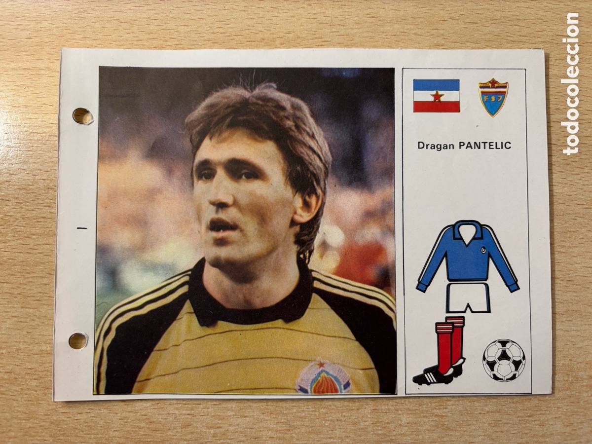Cromos de F&uacute;tbol: # 117 Dragan Pantelic Yugoslavia Las Estrellas del Mundial 82 mide 18x14 cm