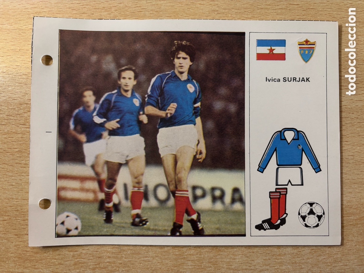 Cromos de F&uacute;tbol: # 118 Ivica Surjak Yugoslavia Las Estrellas del Mundial 82 mide 18x14 cm