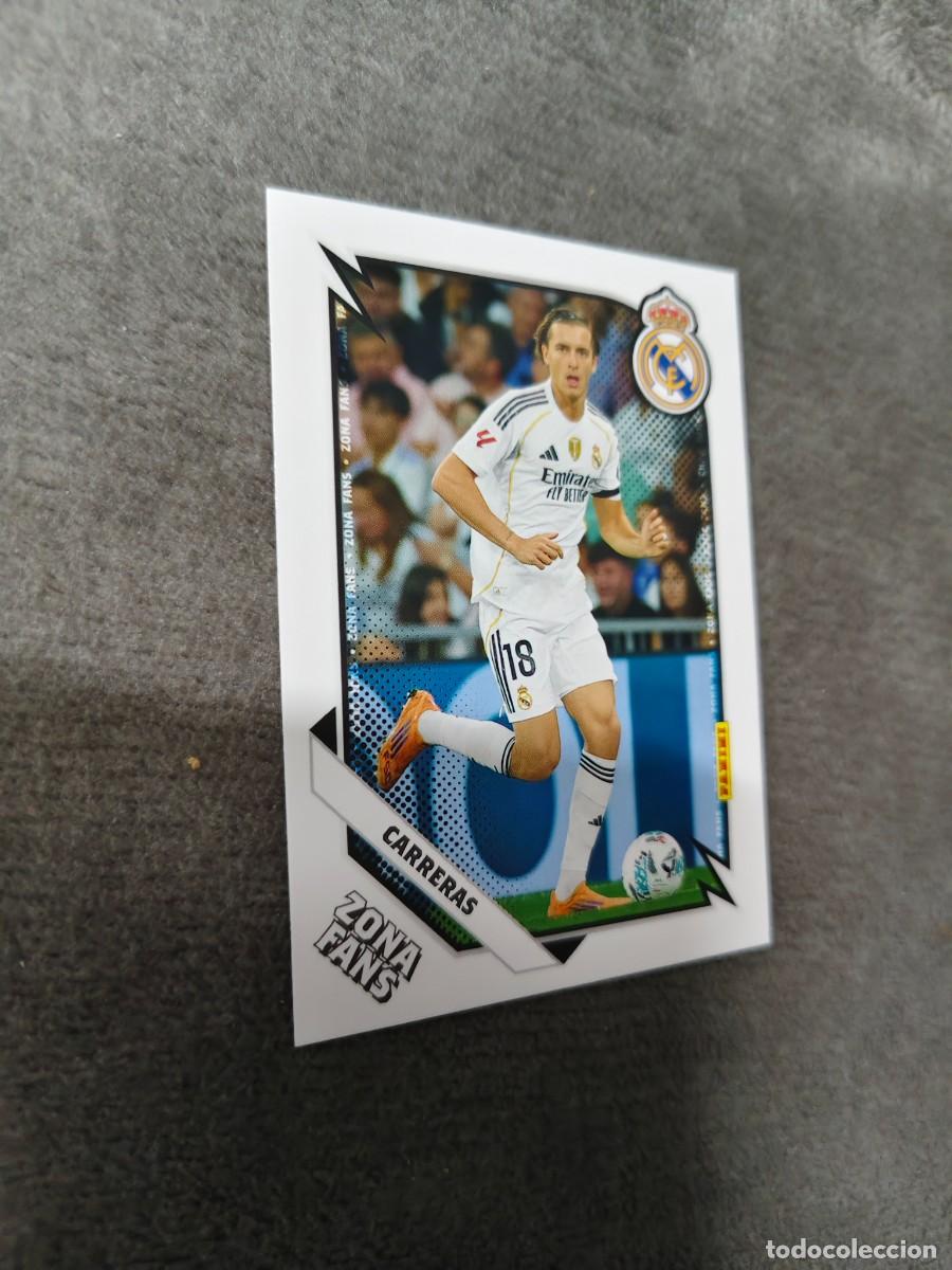 Cromos de F&uacute;tbol: 35 PANINI CLUB REAL MADRID 25 26 CARRERAS ZONA FANS 2025 2026
