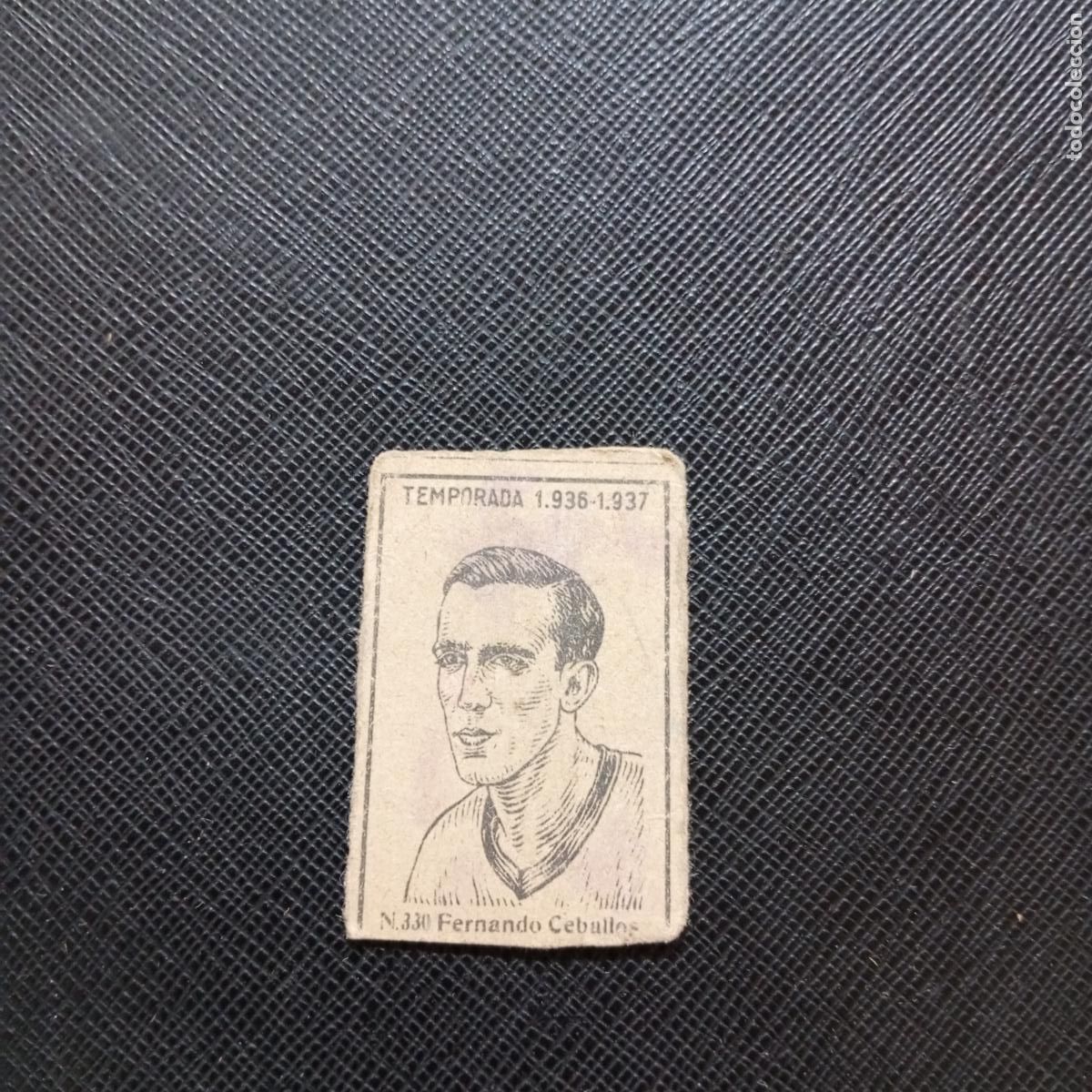 Cartes &agrave; collectionner de Football: 330 FERNANDO CEBALLOS RACING CERILLAS Y FOSFOROS 1936 1937 LIGA 36 37 FUTBOL CROMO - A123 PG46 B