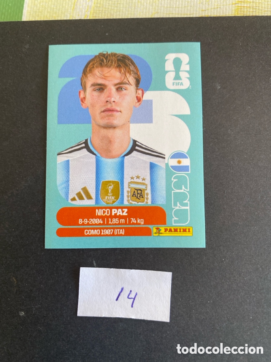 Cromos de F&uacute;tbol: Cromo Argentina Mundial 2026 N* 14 nuevo