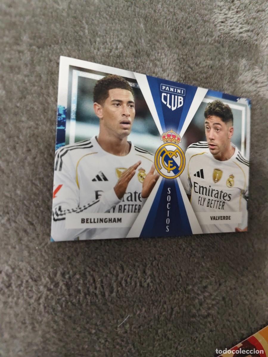 Cromos de F&uacute;tbol: SO 47 PANINI CLUB REAL MADRID 25 26 BELLINGHAM &ndash; VALVERDE SOCIOS 2025 2026