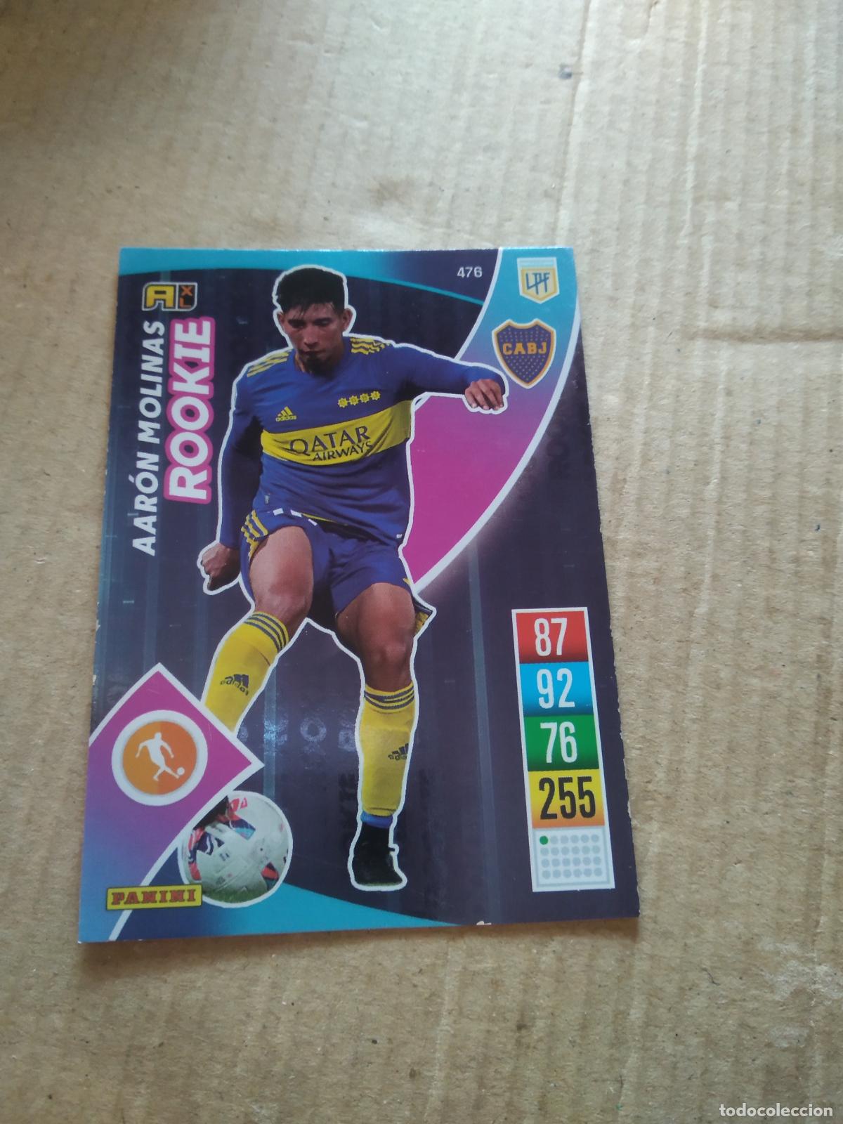 Cromos de F&uacute;tbol: 476 AARON MOLINAS BOCA JUNIORS CROMO FUTBOL ARGENTINO PANINI LIGA ARGENTINA 2021-2022 ADRENALYN