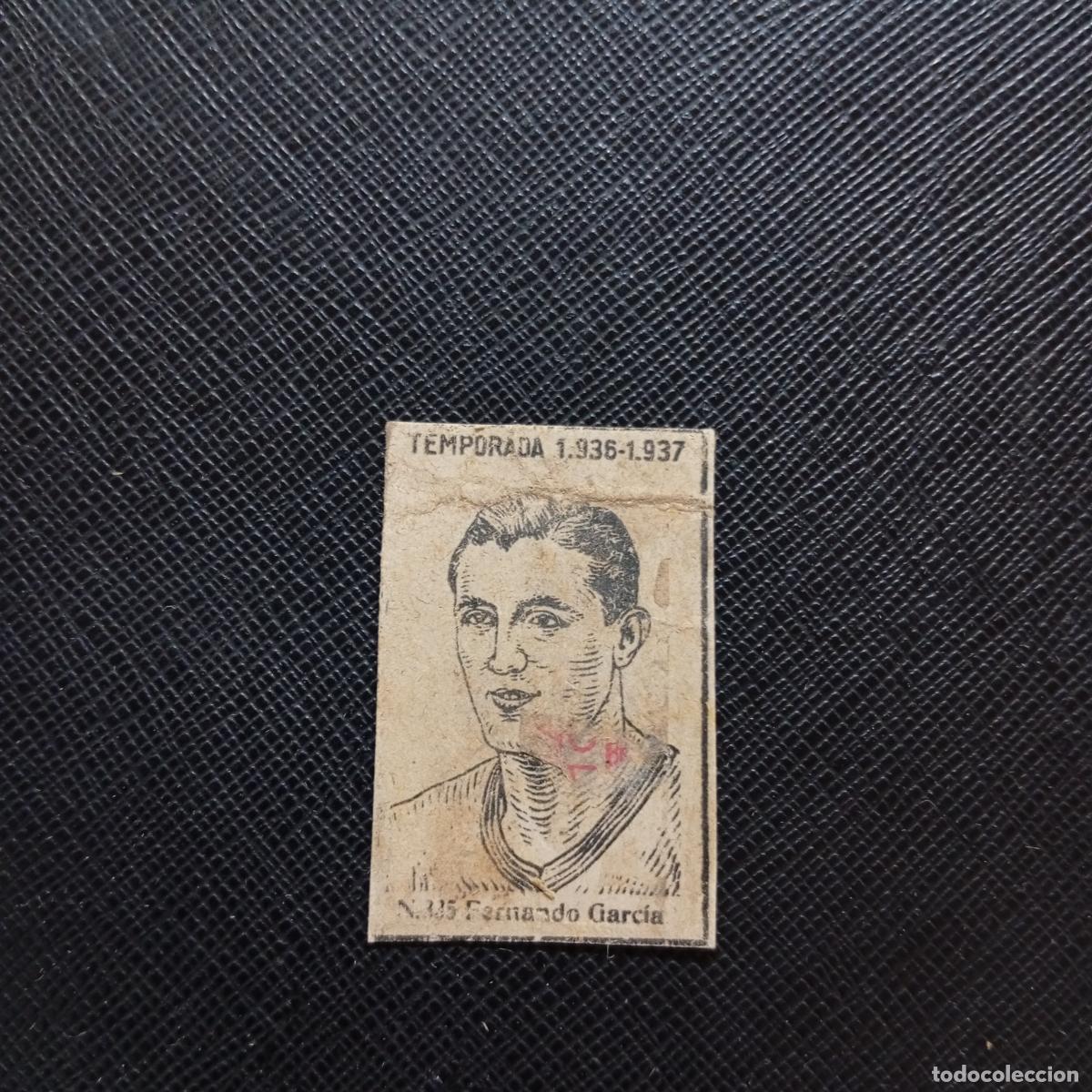 Football Stickers: 335 FERNANDO GARCIA RACING CERILLAS Y FOSFOROS 1936 1937 LIGA 36 37 FUTBOL CROMO - A123 PG388