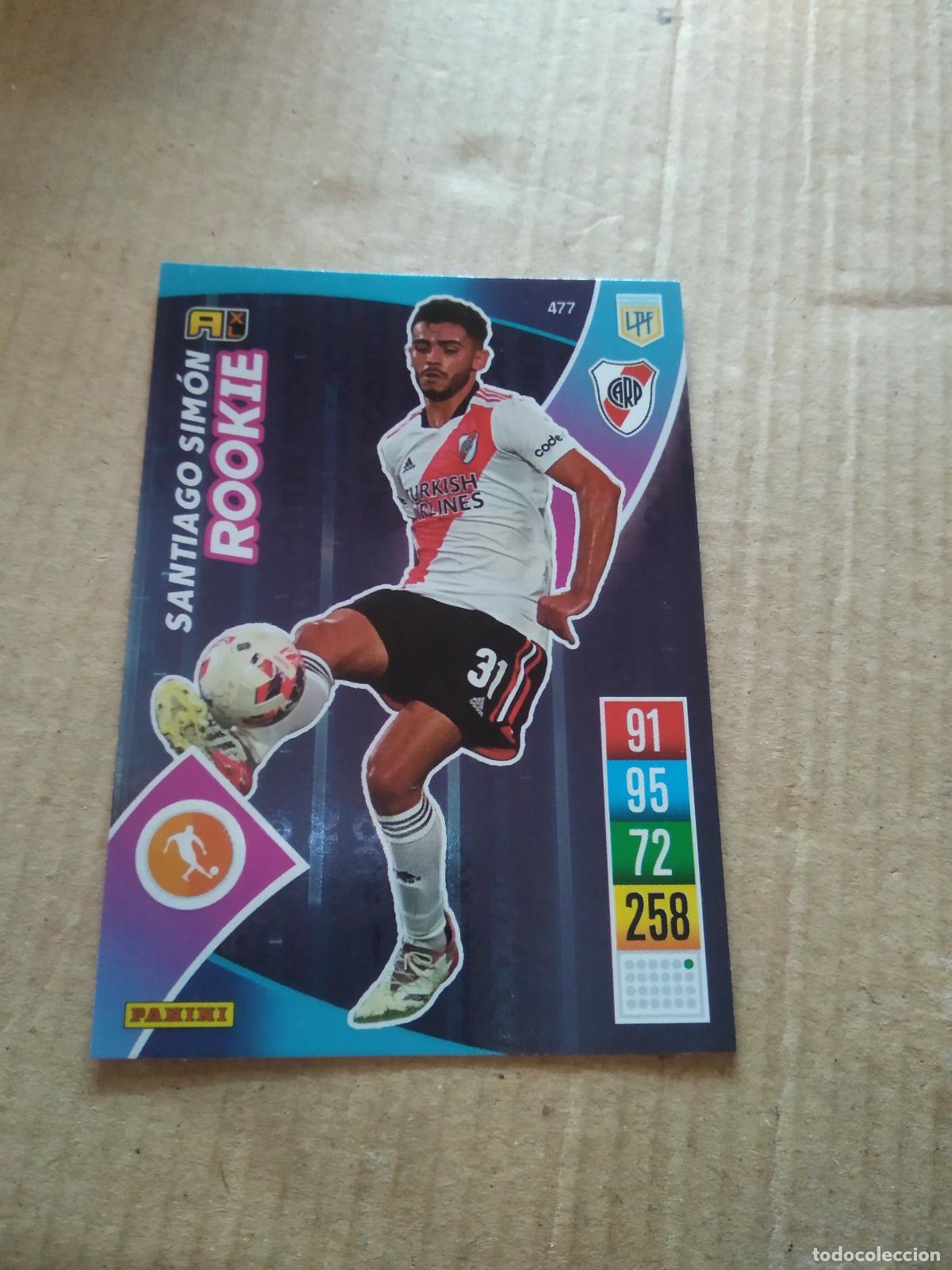Football Stickers: 477 SANTIAGO SIMON RIVER PLATE CROMO FUTBOL ARGENTINO PANINI LIGA ARGENTINA 2021-2022 ADRENALYN