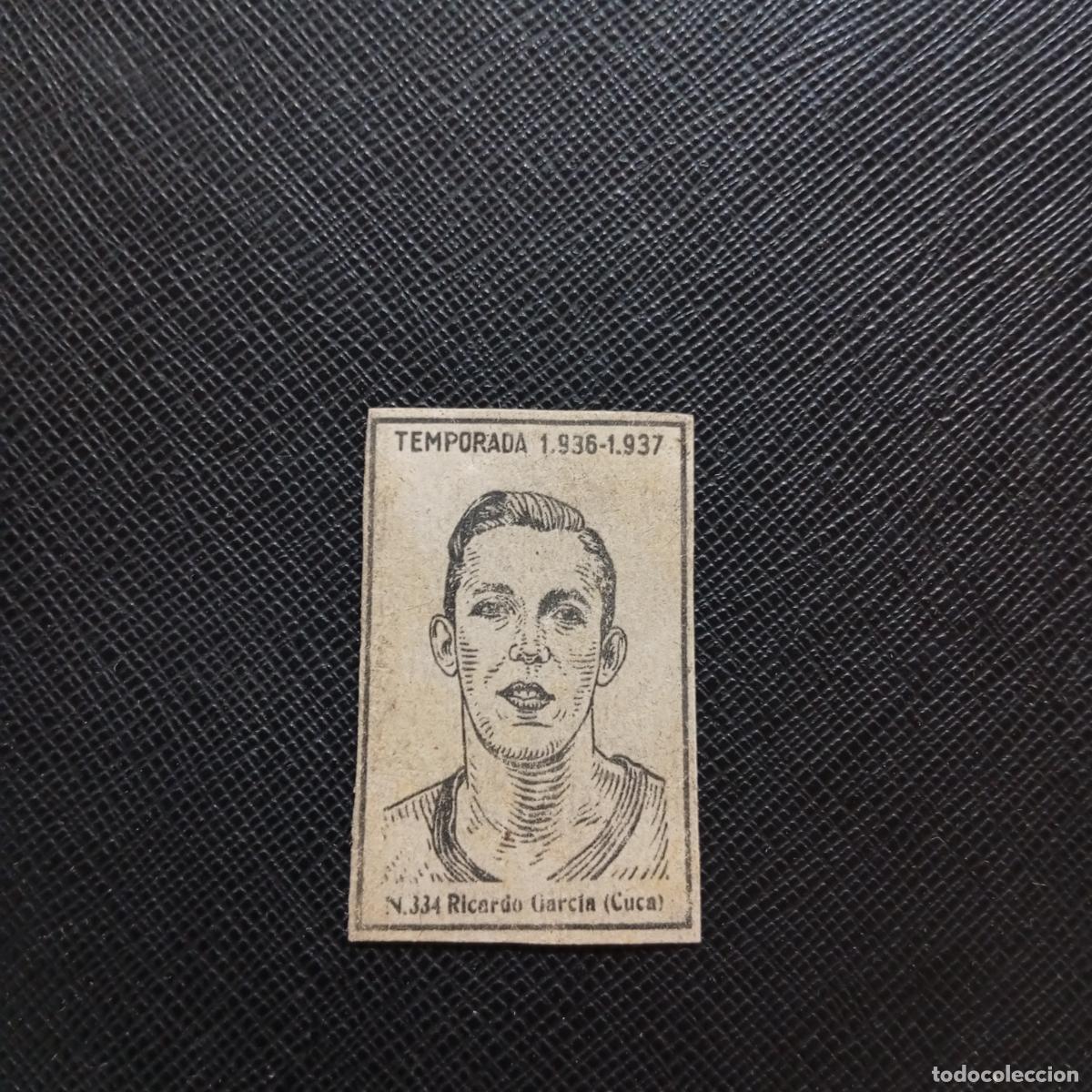 Football Stickers: 334 RICARDO GARCIA CUCA RACING CERILLAS Y FOSFOROS 1936 1937 LIGA 36 37 FUTBOL CROMO - A123 PG451