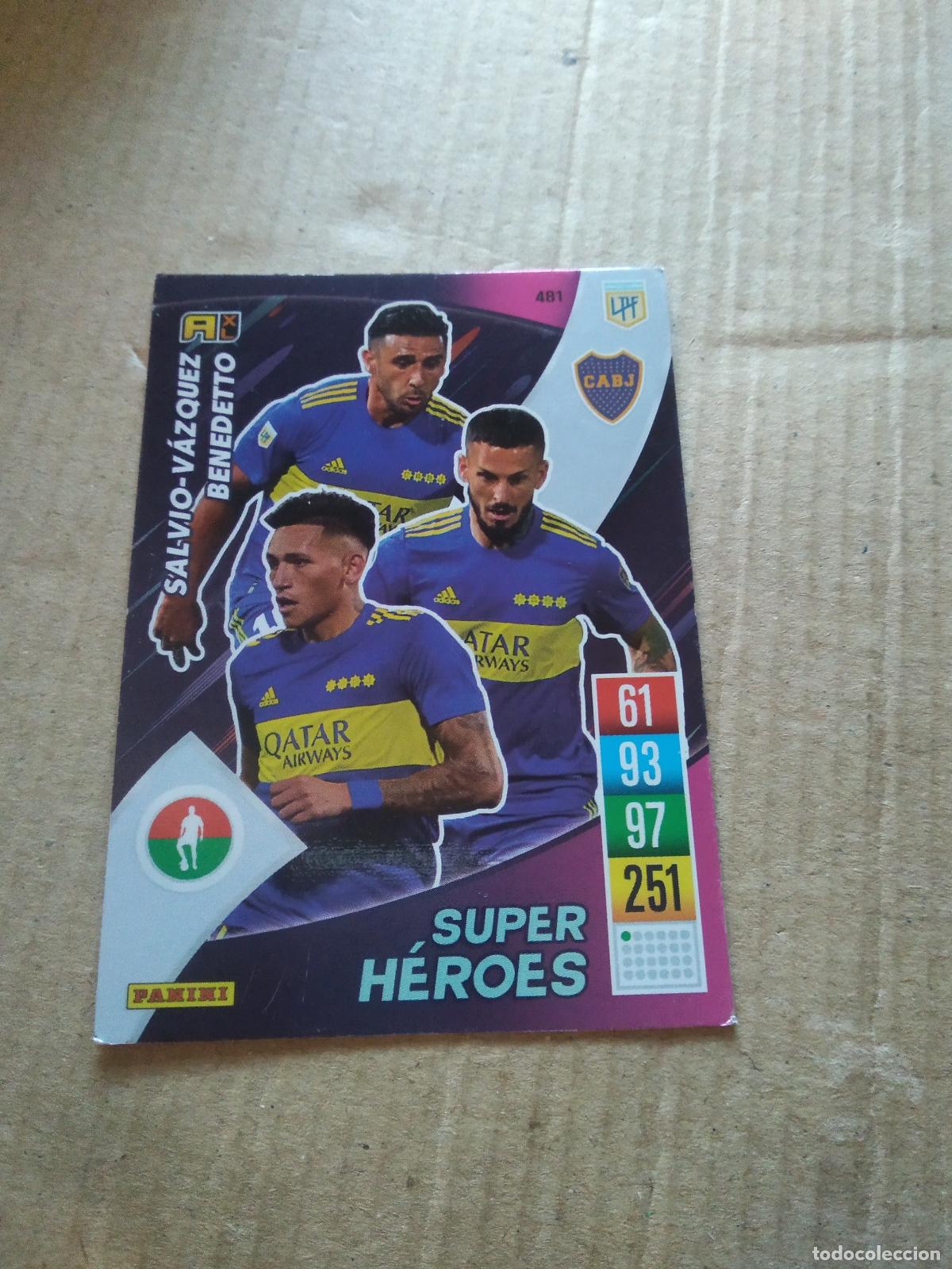 Football Stickers: 481 SALVIO VAZQUEZ BENEDETTO CROMO FUTBOL ARGENTINO PANINI LIGA ARGENTINA 2021-2022 ADRENALYN