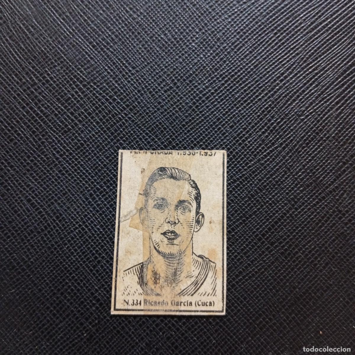 Football Stickers: 334 RICARDO GARCIA CUCA RACING CERILLAS Y FOSFOROS 1936 1937 LIGA 36 37 FUTBOL CROMO - A123 PG496