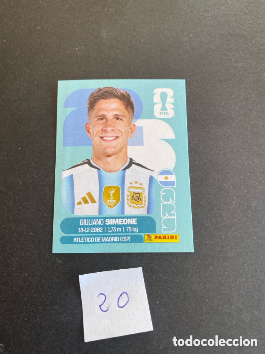 Fu&szlig;ball-Sticker: Cromo Argentina Mundial 2026 N* 20 nuevo