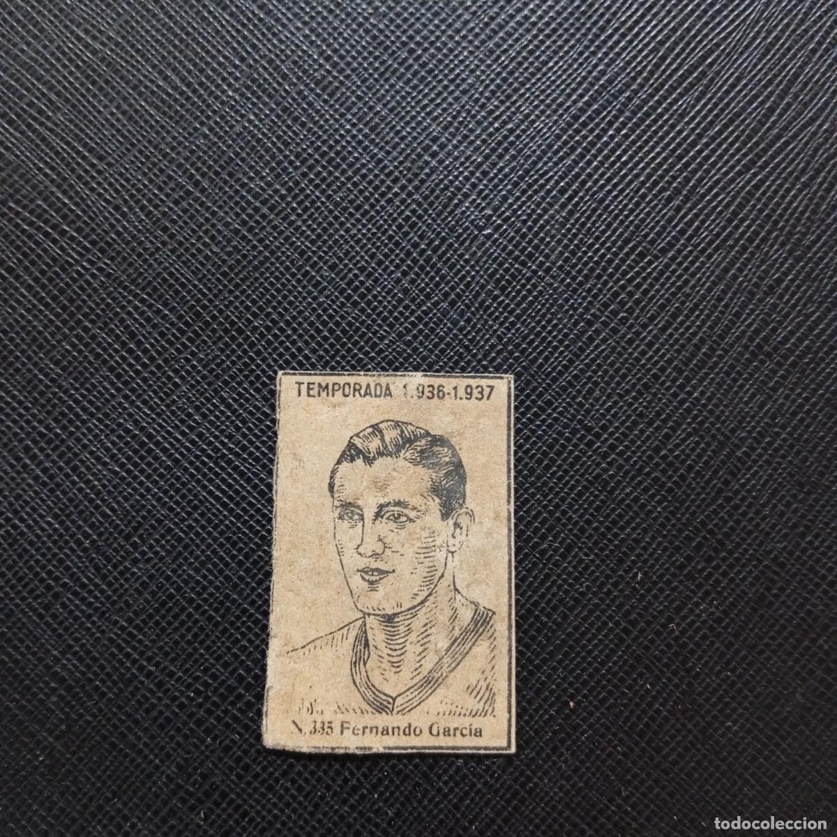 Fu&szlig;ball-Sticker: 335 FERNANDO GARCIA RACING CERILLAS Y FOSFOROS 1936 1937 LIGA 36 37 FUTBOL CROMO - A123 PG523