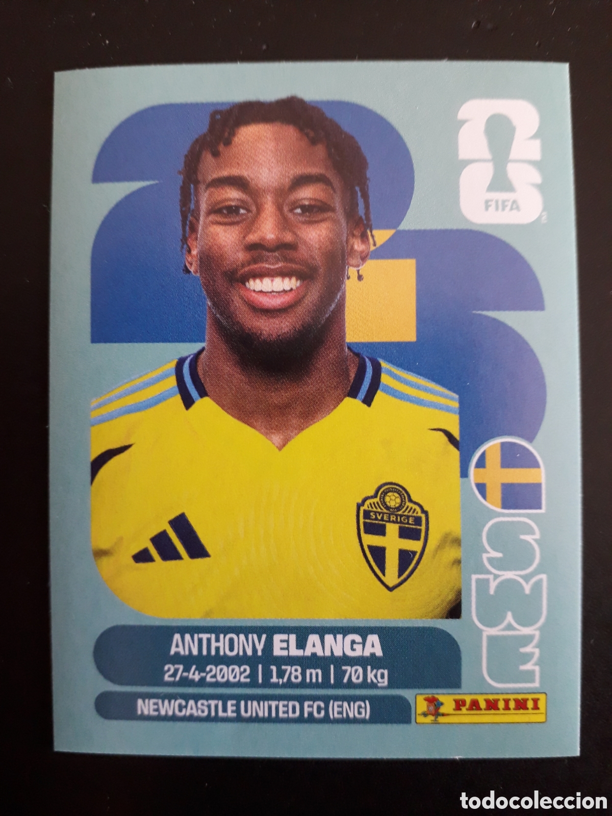Cromos de F&uacute;tbol: ELANGA SUECIA SWE 18 MUNDIAL F&Uacute;TBOL 2026 FIFA WORLD CUP PANINI SIN PEGAR PEDIDO M&Iacute;NIMO 3&euro;