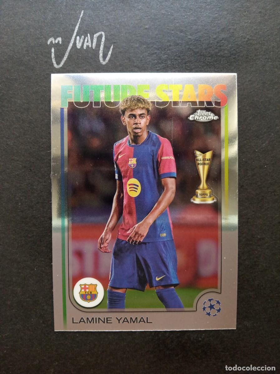 Cromos de F&uacute;tbol: 27 ALL STAR ROOKIE LAMINE YAMAL BARCELONA ⚽ TOPPS &reg; CHROME CLUB COMPETITIONS 2024 2025 24 25 NUEVO