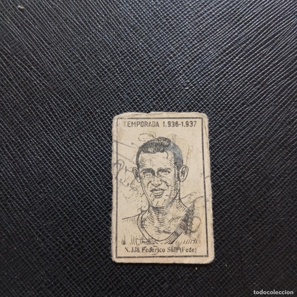 Cromos de F&uacute;tbol: 338 FEDERICO SAIZ RACING CERILLAS Y FOSFOROS 1936 1937 LIGA 36 37 FUTBOL CROMO - A120 PG3