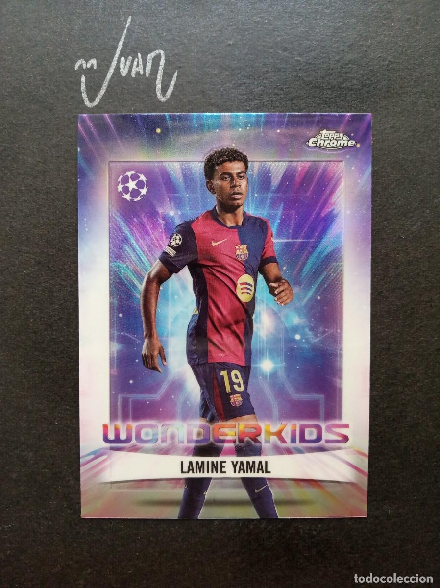 Cromos de F&uacute;tbol: 1 WONDERKIDS LAMINE YAMAL BARCELONA ESPA&Ntilde;A ⚽ TOPPS &reg; CHROME CLUB COMPETITIONS 2024 2025 24 25 NUEVO