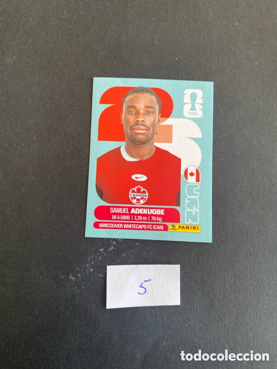 Cromos de F&uacute;tbol: Cromo Canada Mundial 26 N* 5 nuevo