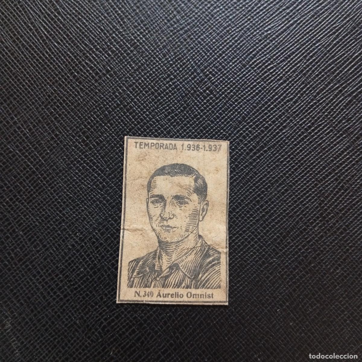 Cromos de F&uacute;tbol: 340 AURELIO OMNIST CADIZ CERILLAS Y FOSFOROS 1936 1937 LIGA 36 37 FUTBOL CROMO - A120 PG8
