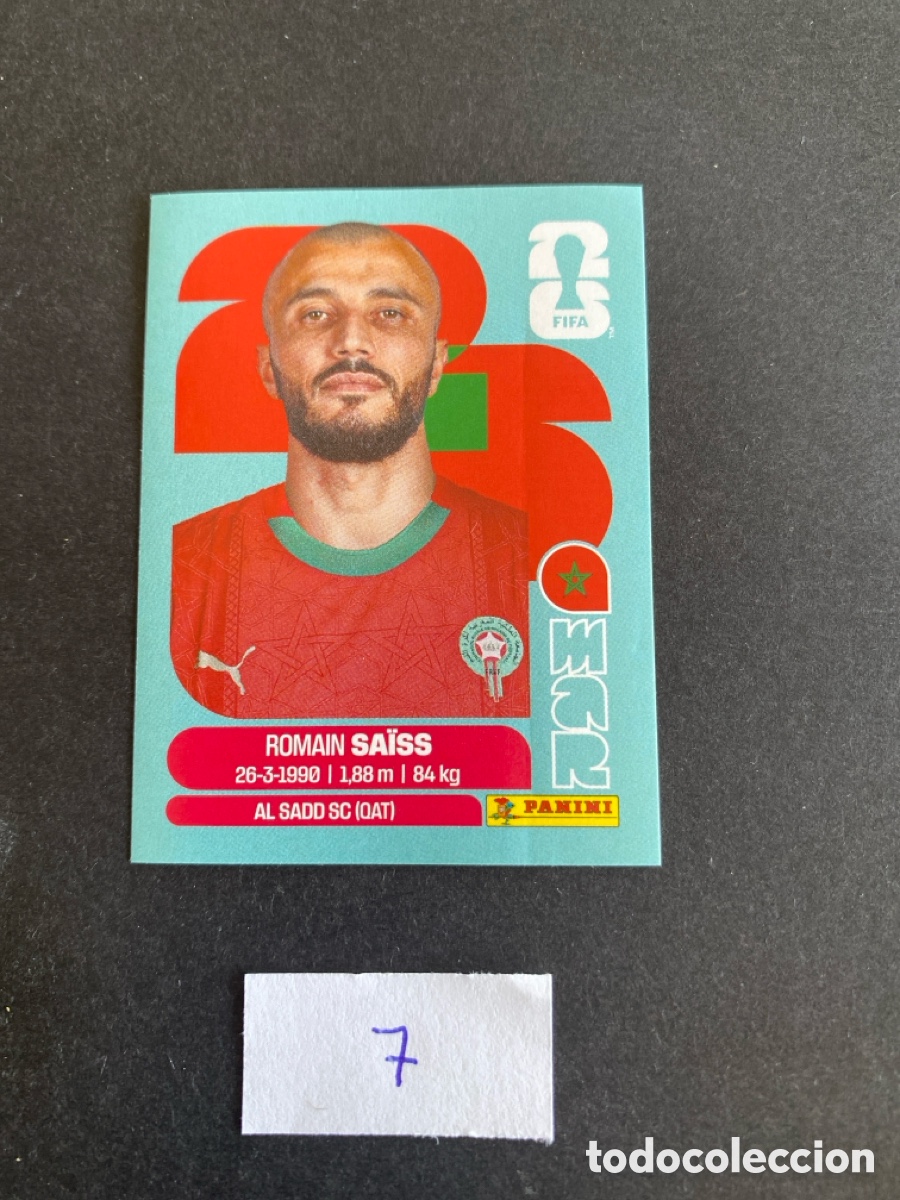 Cromos de F&uacute;tbol: Cromo Marruecos Mundial 26 N* 7 nuevo