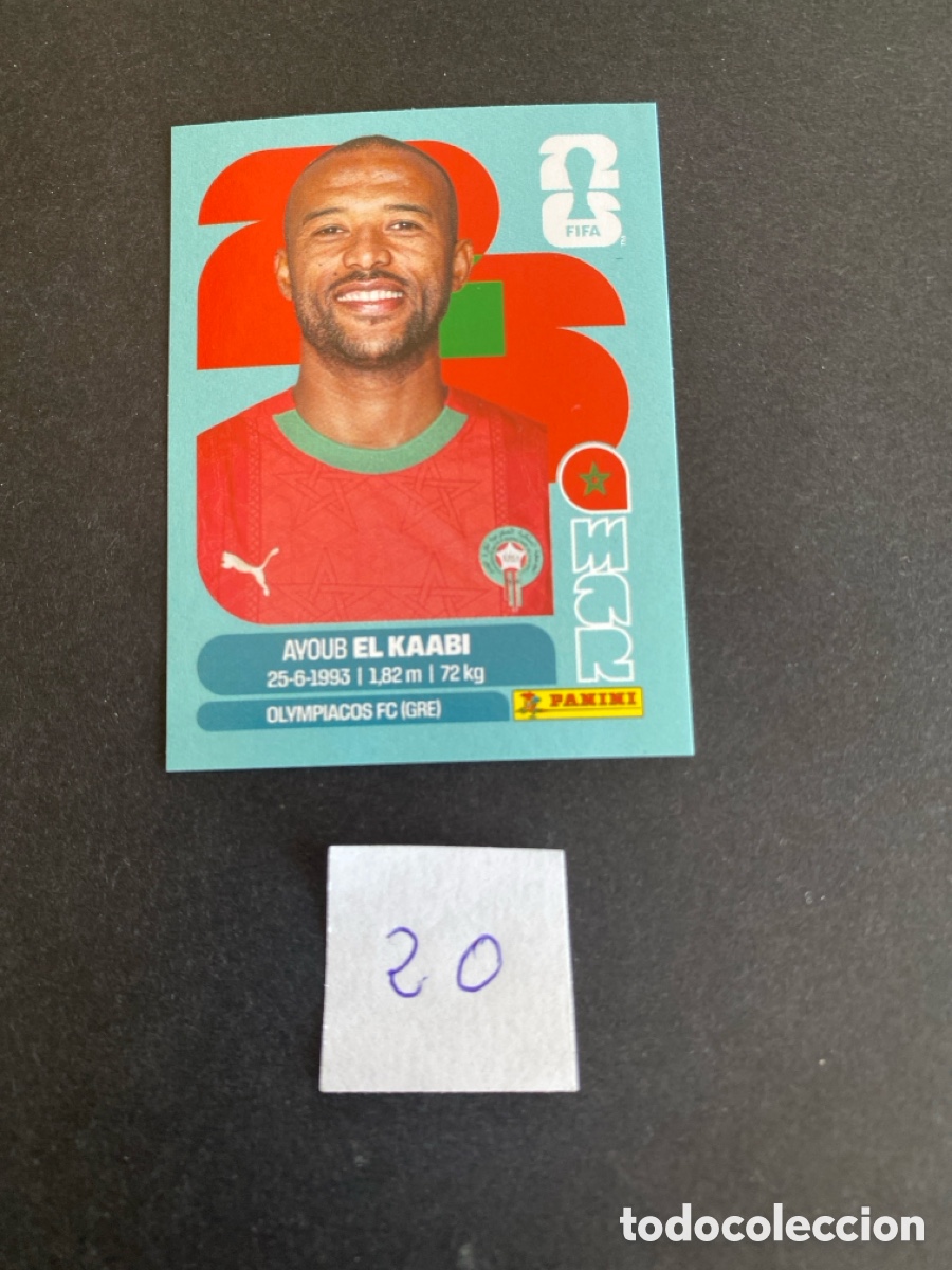 Cromos de F&uacute;tbol: Cromo Marruecos Mundial 26 N* 20 nuevo
