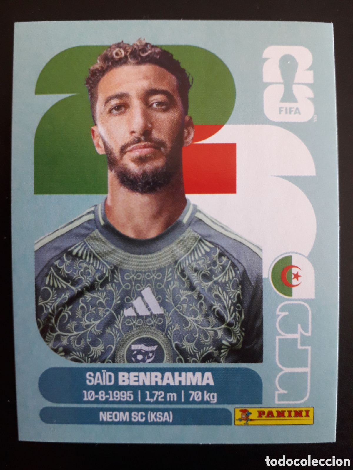 Cromos de F&uacute;tbol: BENRAHMA ARGELIA ALG 16 MUNDIAL F&Uacute;TBOL 2026 FIFA WORLD CUP PANINI SIN PEGAR PEDIDO M&Iacute;NIMO 3&euro;