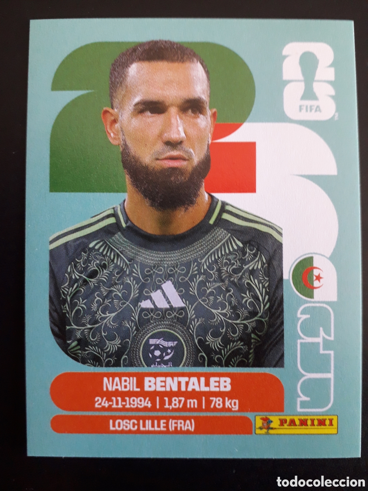 Cromos de F&uacute;tbol: BENTALEB ARGELIA ALG 12 MUNDIAL F&Uacute;TBOL 2026 FIFA WORLD CUP PANINI SIN PEGAR PEDIDO M&Iacute;NIMO 3&euro;