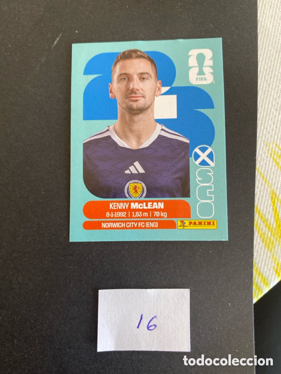 Cromos de F&uacute;tbol: Cromo Escocia Mundial 26 N* 16 nuevo