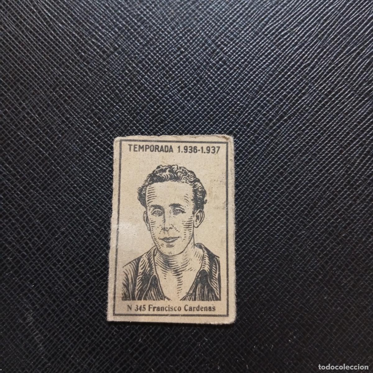 Cromos de Futebol: 345 FRANCISCO CARDENAS CADIZ CERILLAS Y FOSFOROS 1936 1937 LIGA 36 37 FUTBOL CROMO - A120 PG244