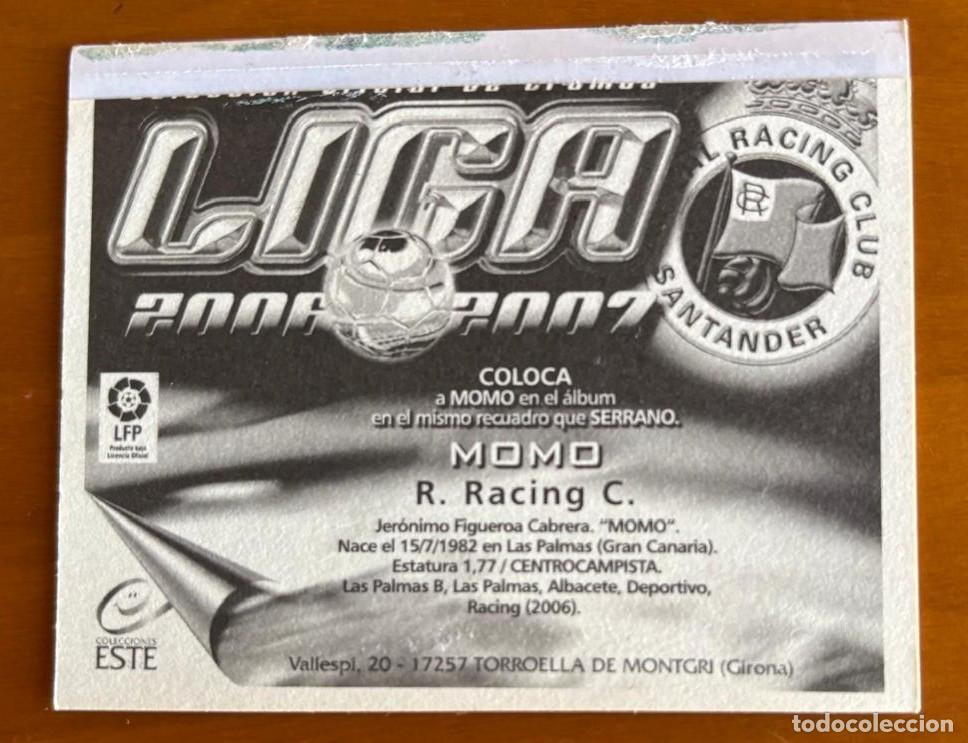 Cromos de f&uacute;tbol: EDICIONES ESTE 2006-2007 06 07 MOMO (RACING) COLOCA VENTANILLA LEER - Foto 2