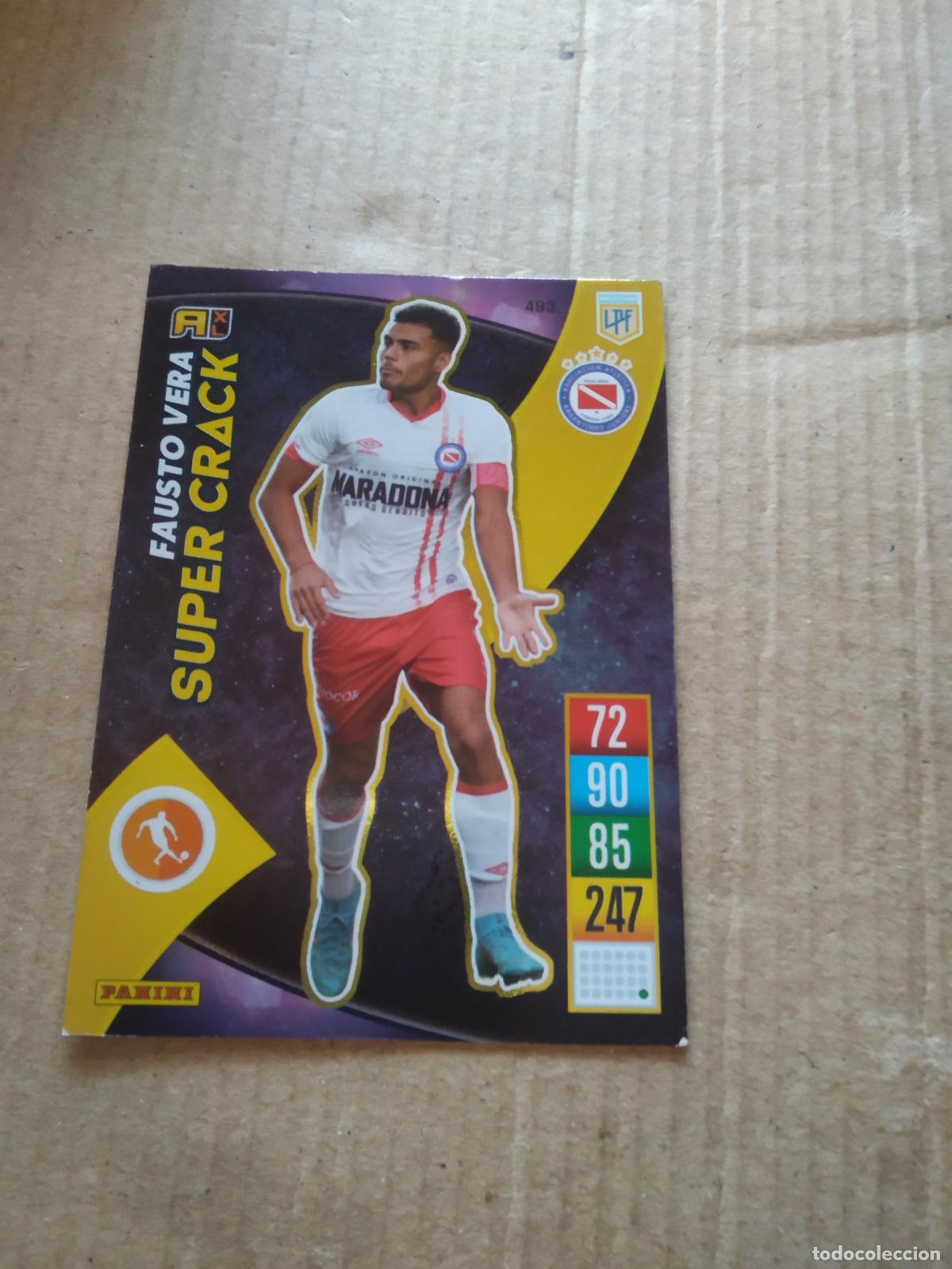 Cromos de F&uacute;tbol: 493 FAUSTO VERA ARGENTINOS JUNIORS CROMO FUTBOL ARGENTINO PANINI LIGA ARGENTINA 2021-2022 ADRENALYN