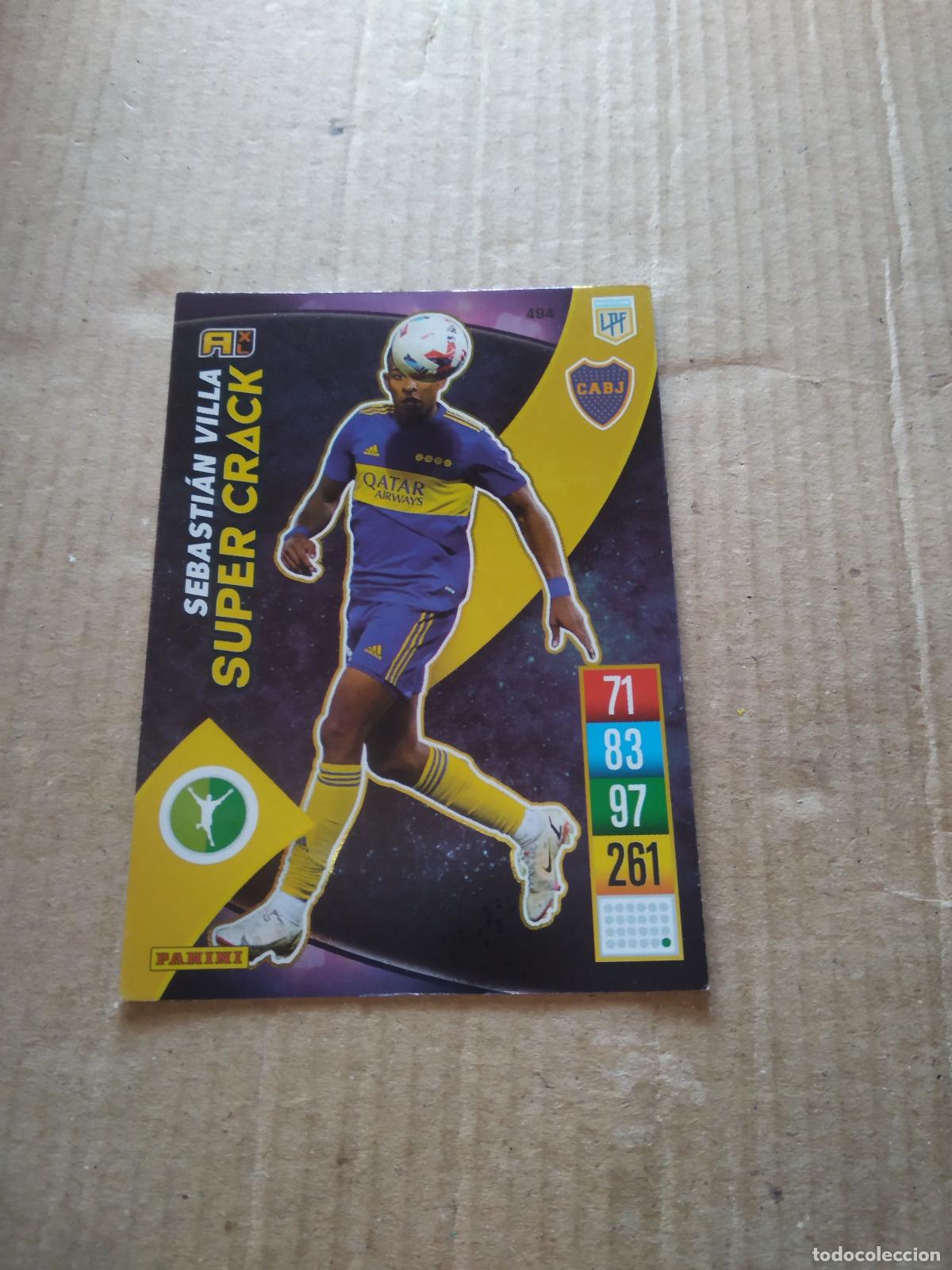 Cromos de F&uacute;tbol: 494 SEBASTIAN VILLA BOCA JUNIORS CROMO FUTBOL ARGENTINO PANINI LIGA ARGENTINA 2021-2022 ADRENALYN