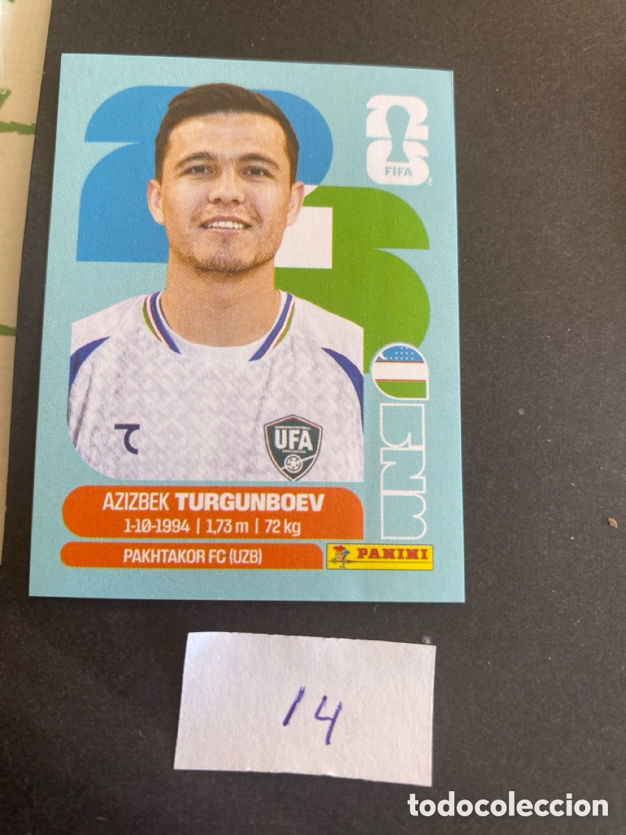 Cromos de F&uacute;tbol: Cromo Uzbekist&aacute;n Mundial 2026 N* 14 nuevo