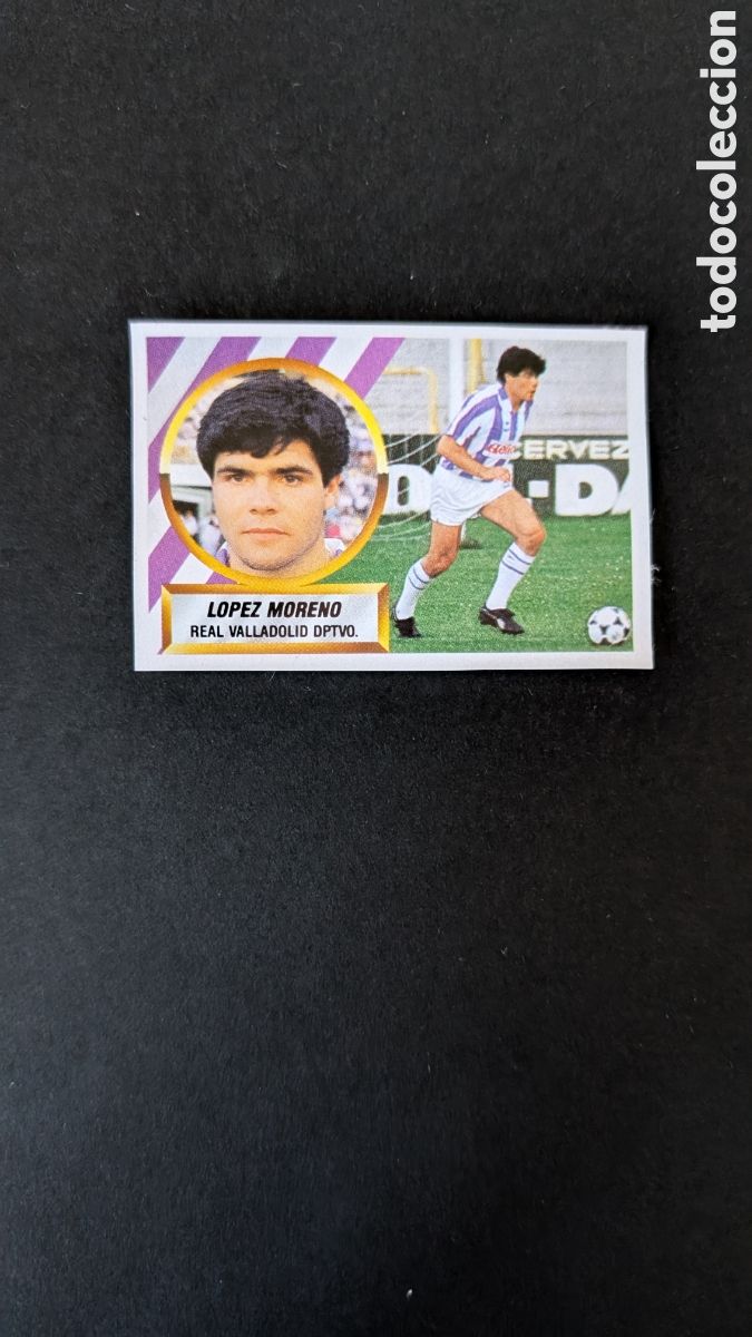Cartes &agrave; collectionner de Football: LOPEZ MORENO VALLADOLID FICHAJE 17 LIGA ESTE 1988/89 88 89 RECORTADO RECUPERADO