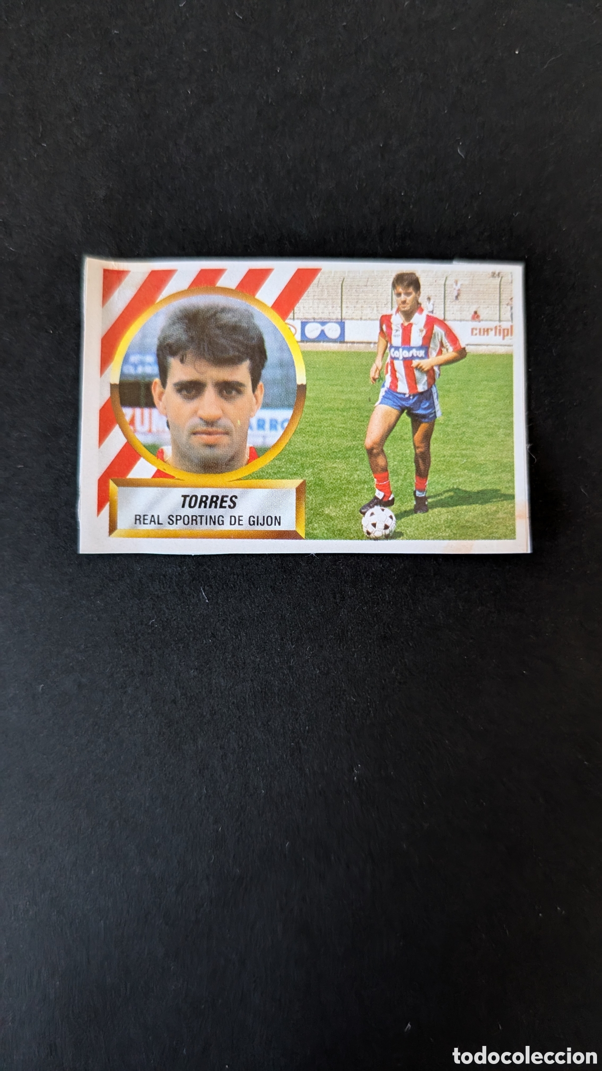 Cromos de F&uacute;tbol: TORRES SPORTING GIJON FICHAJE 27 LIGA ESTE 1988/89 88 89 RECORTADO RECUPERADO