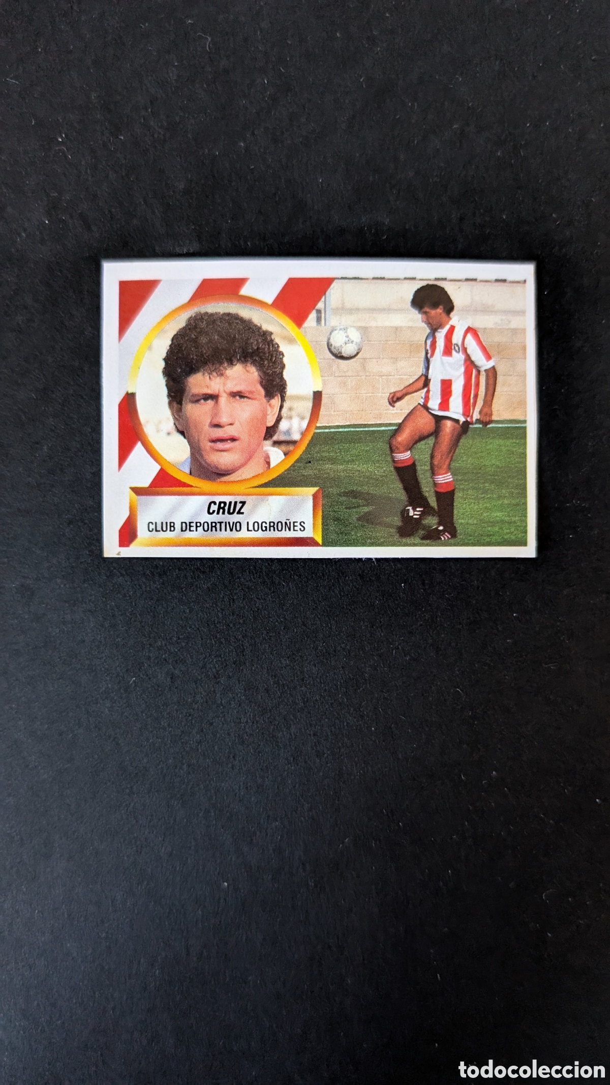 Cromos de F&uacute;tbol: CRUZ LOGRO&Ntilde;ES FICHAJE 35 LIGA ESTE 1988/89 88 89 RECORTADO RECUPERADO