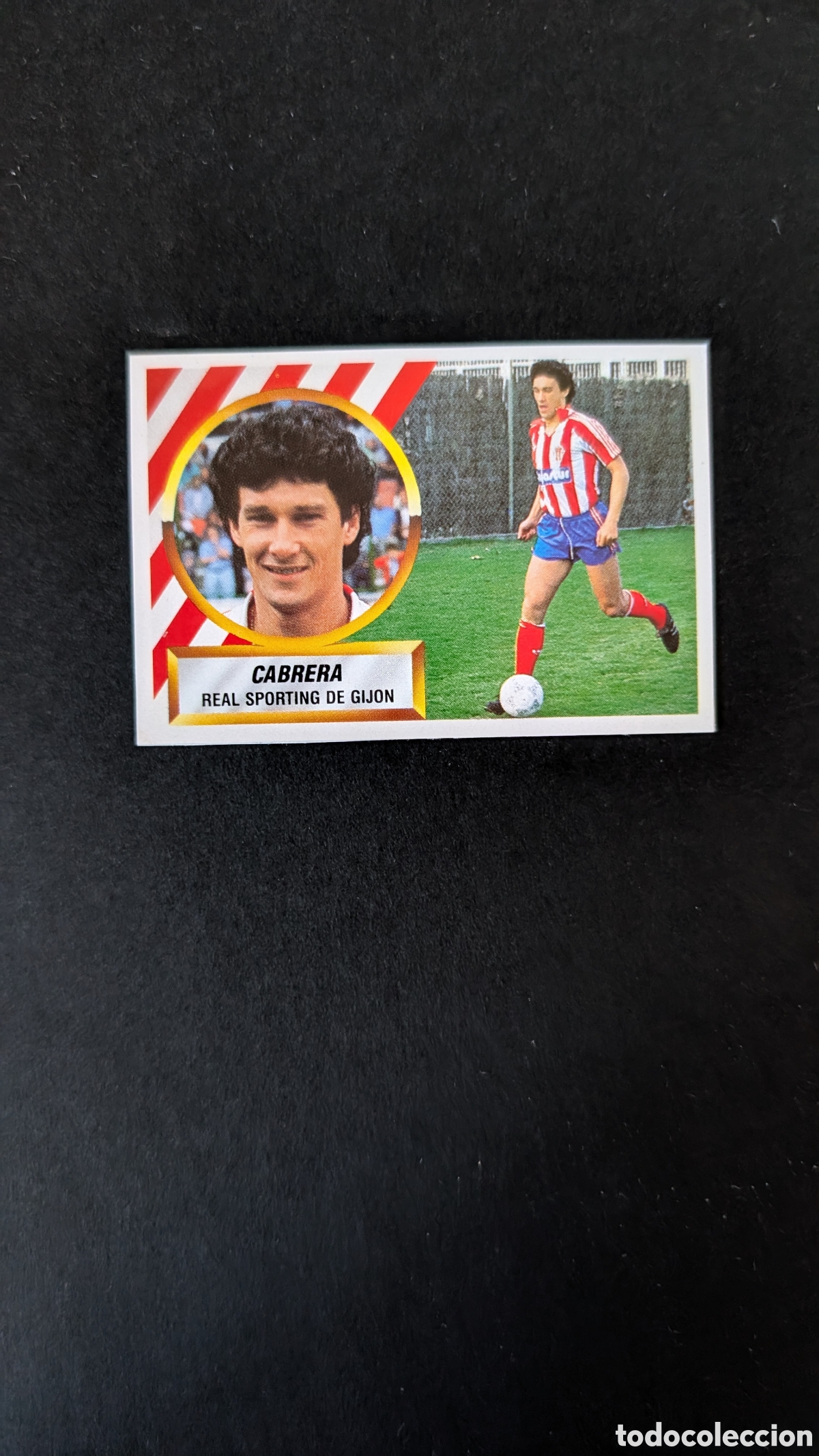 Cartes &agrave; collectionner de Football: CABRERA SPORTING GIJON BAJA LIGA ESTE 1988/89 88 89 RECORTADO RECUPERADO