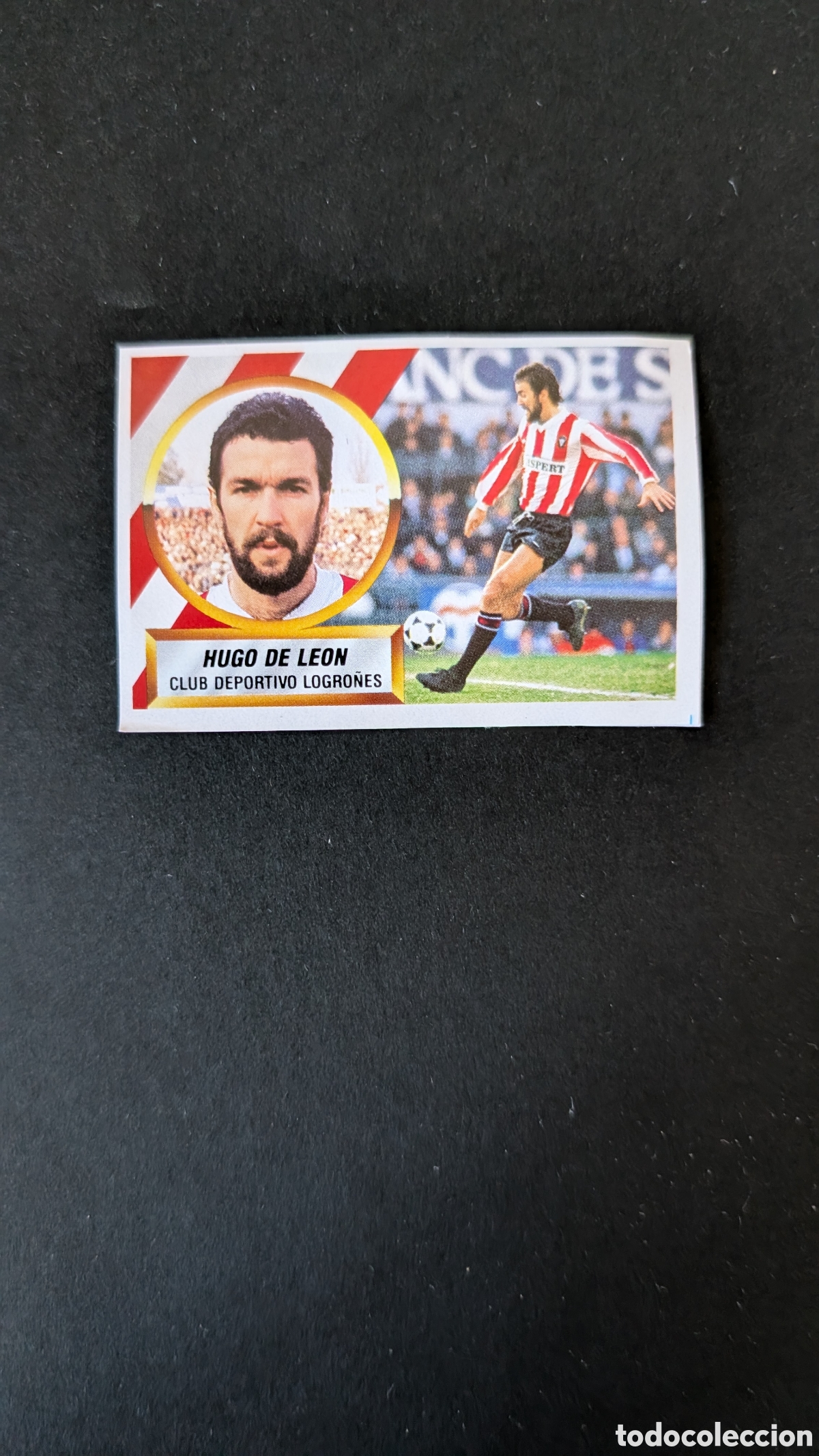 Cartes &agrave; collectionner de Football: HUGO DE LEON LOGRO&Ntilde;ES BAJA LIGA ESTE 1988/89 88 89 RECORTADO RECUPERADO