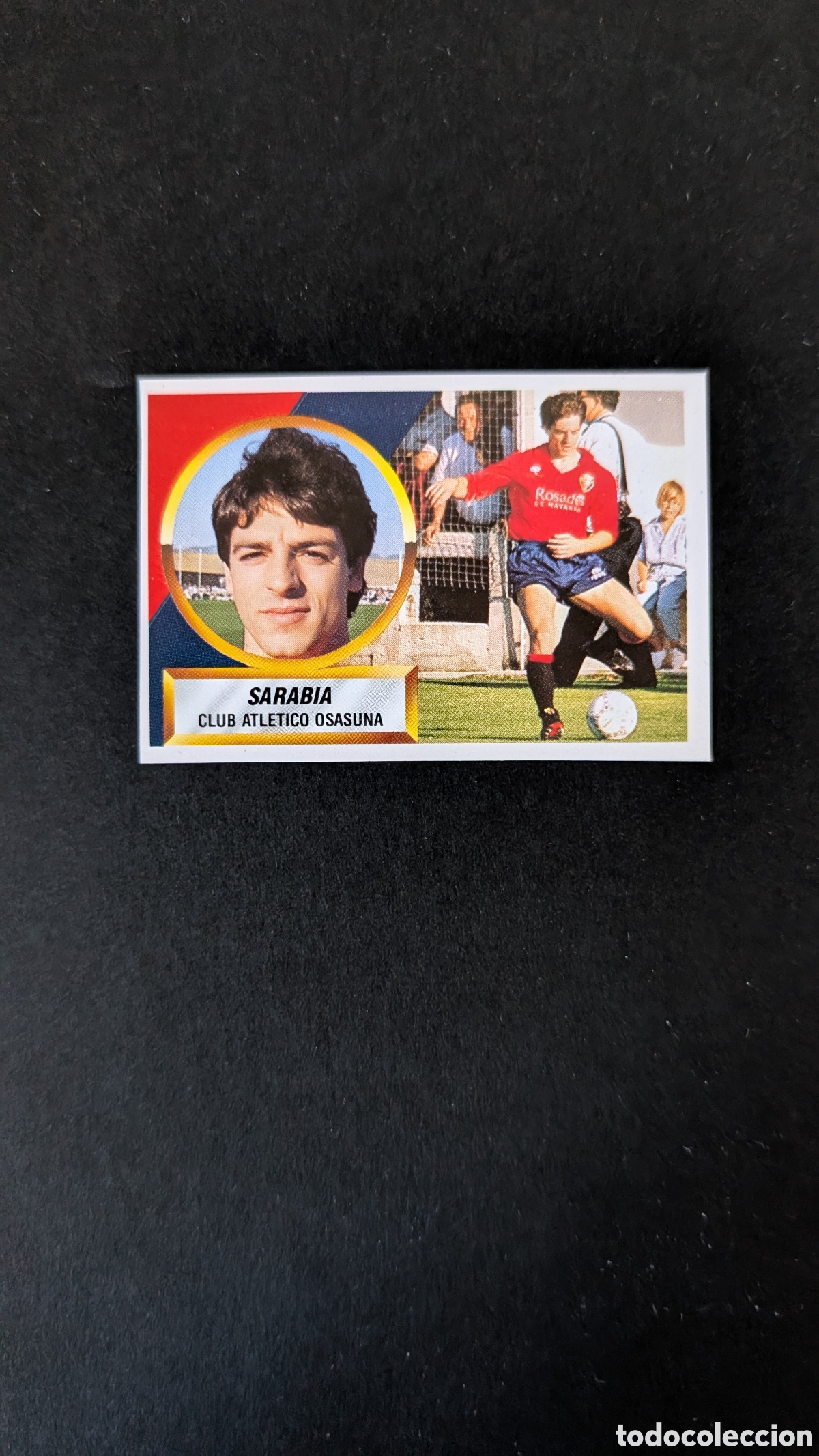 Fu&szlig;ball-Sticker: SARABIA OSASUNA BAJA LIGA ESTE 1988/89 88 89 RECORTADO RECUPERADO