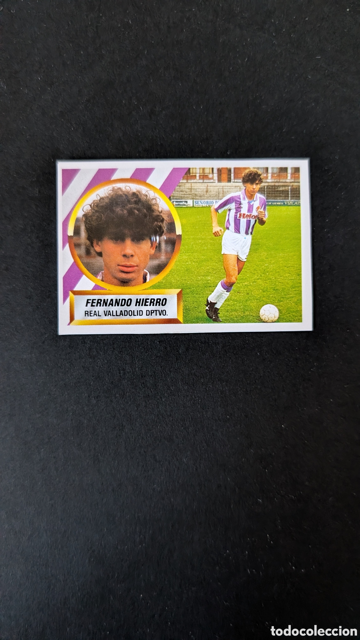 Fu&szlig;ball-Sticker: FERNANDO HIERRO ROOKIE VALLADOLID LIGA ESTE 1988/89 88 89 RECORTADO RECUPERADO
