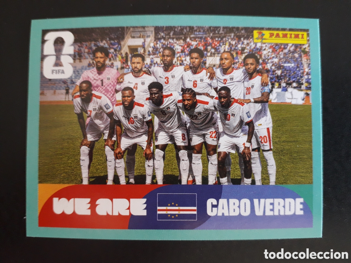 Fu&szlig;ball-Sticker: EQUIPO CABO VERDE CPV 13 MUNDIAL F&Uacute;TBOL 2026 FIFA WORLD CUP PANINI SIN PEGAR PEDIDO M&Iacute;NIMO 3&euro;.