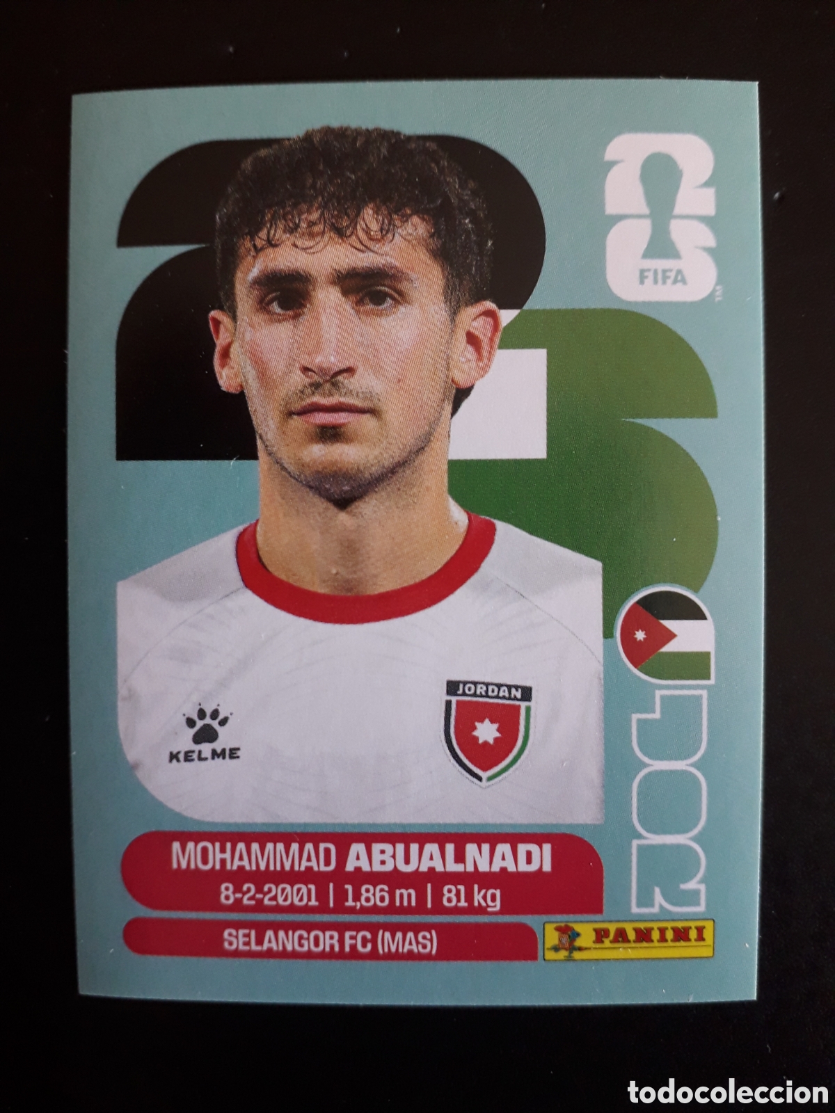 Cromos de Futebol: ABUALNADI JORDANIA JOR 8 MUNDIAL F&Uacute;TBOL 2026 FIFA WORLD CUP PANINI SIN PEGAR PEDIDO M&Iacute;NIMO 3&euro;