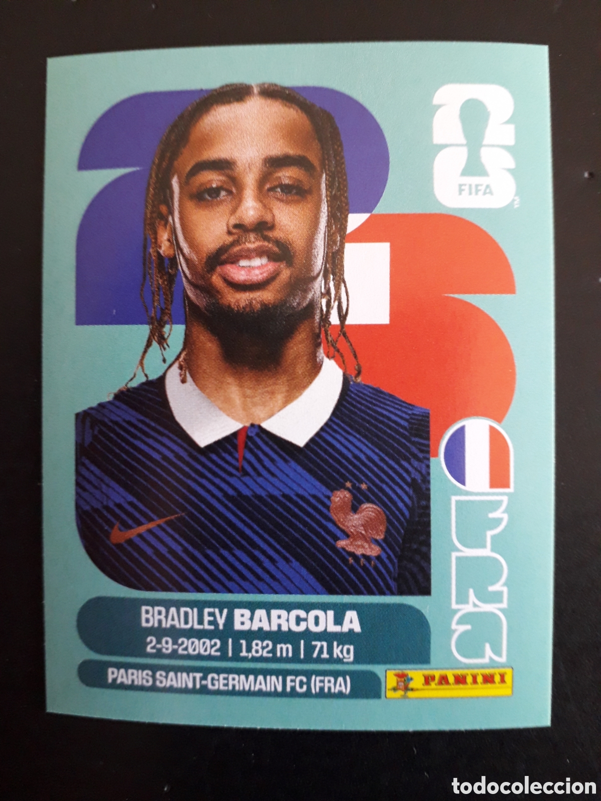 Cromos de F&uacute;tbol: BARCOLA FRANCIA FRA 16 MUNDIAL F&Uacute;TBOL 2026 FIFA WORLD CUP PANINI SIN PEGAR PEDIDO M&Iacute;NIMO 3&euro;