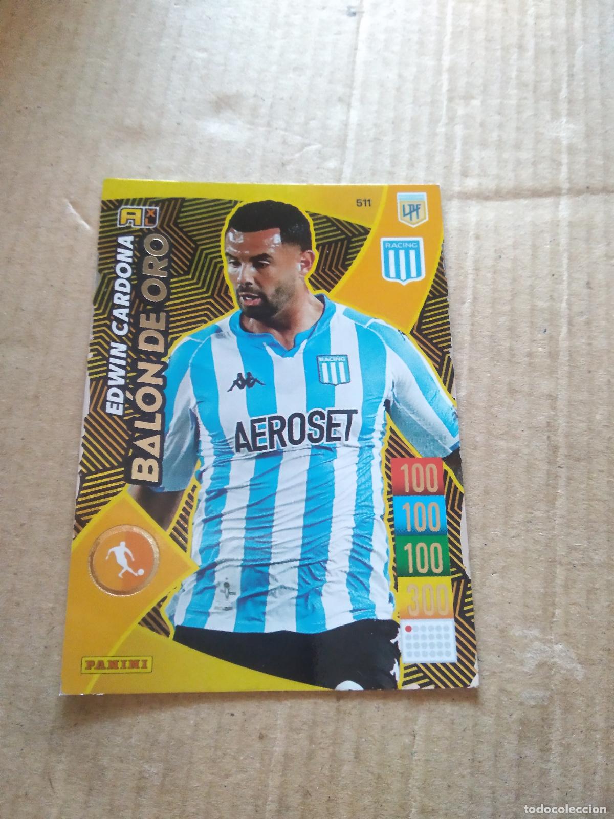 Cromos de F&uacute;tbol: 511 EDWIN CARDONA RACING BALON ORO CROMO FUTBOL ARGENTINO PANINI LIGA ARGENTINA 2021-2022 ADRENALYN
