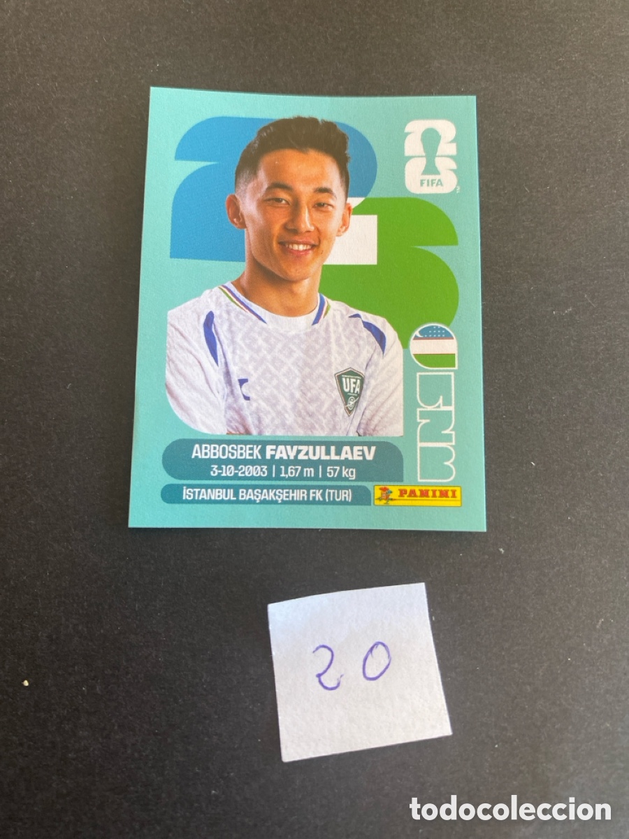 Cromos de F&uacute;tbol: Cromo Uzbekist&aacute;n Mundial 2026 N* 20 nuevo