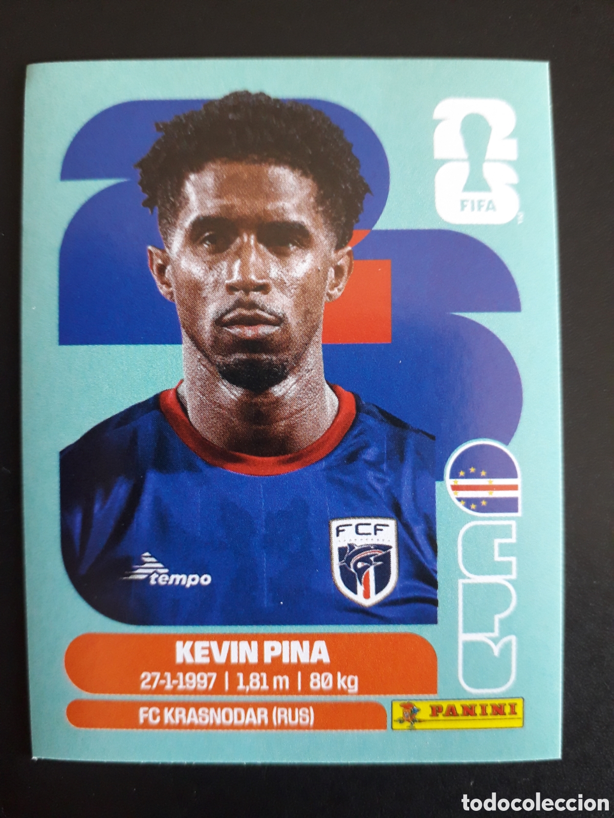 Cartes &agrave; collectionner de Football: KEVIN PINA CABO VERDE CPV 10 MUNDIAL F&Uacute;TBOL 2026 FIFA WORLD CUP PANINI SIN PEGAR PEDIDO M&Iacute;NIMO 3&euro;